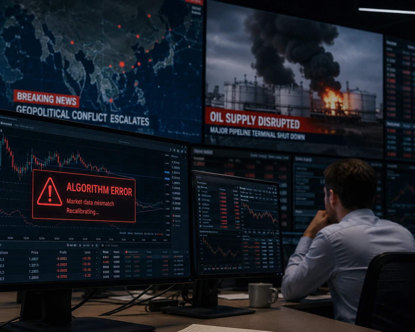 Energy market algorithms failing against physical disruptions — Strait of Hormuz 2026