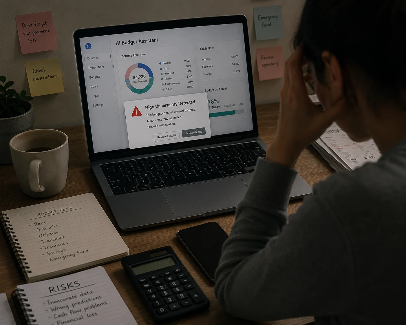 Cons of Using AI Tools for Budgeting