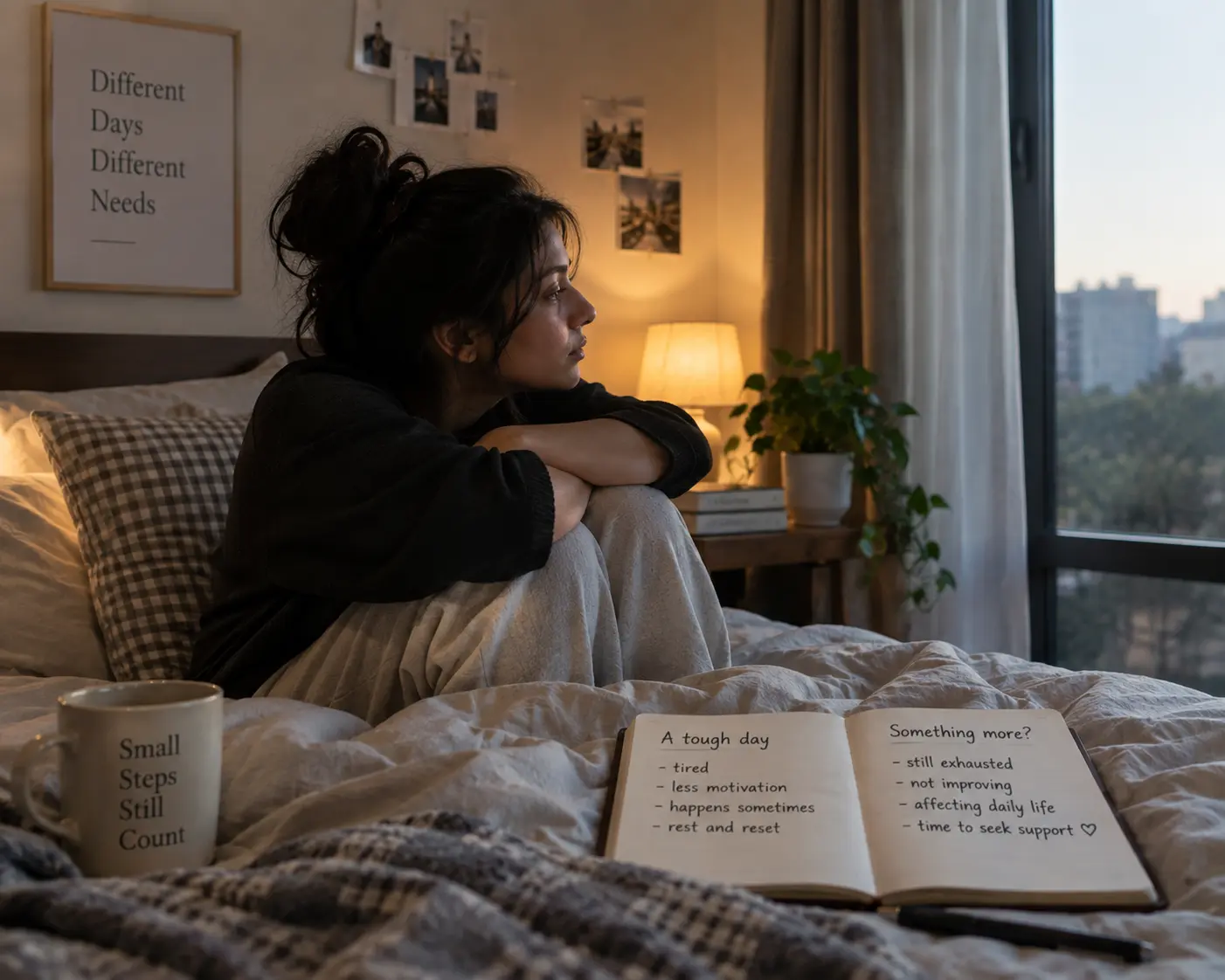 Low-energy self-care routine — knowing when to seek medical help