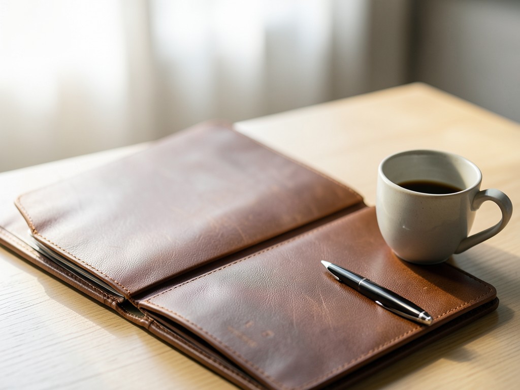 Wealth advisory consultation desk with portfolio allocation documents and investment folders