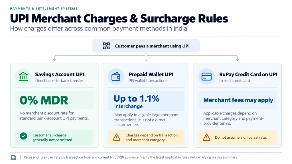 UPI Merchant Charges and Surcharge Rules